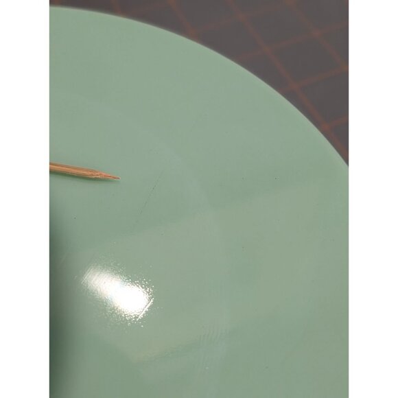 Mosser Glass Jadeite 9 in Pedestal Cake Stand Milk Glass USA decore - Picture 12 of 16